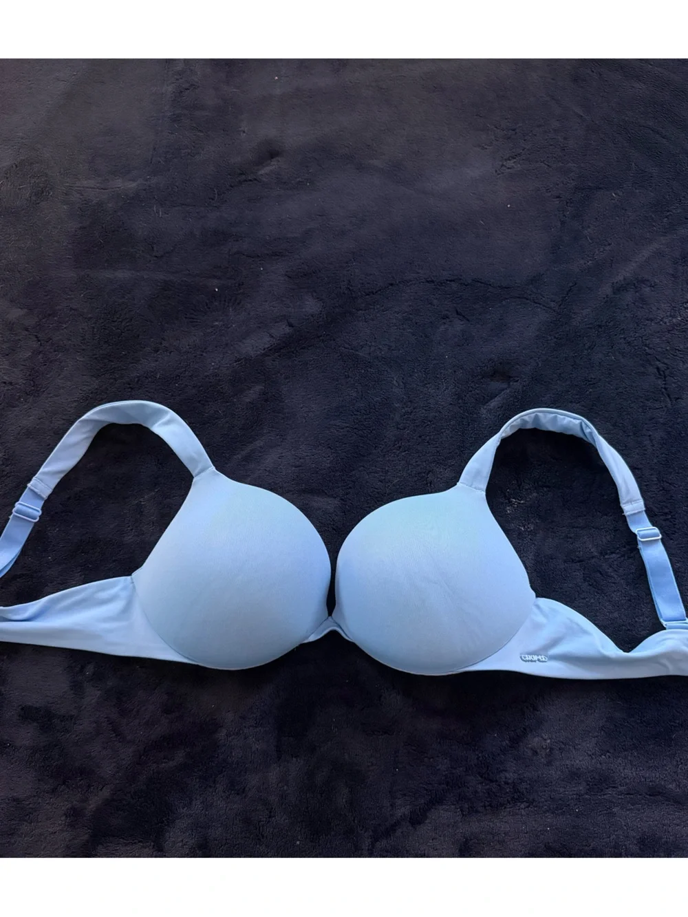SKIMS Light Blue Padded Push-up Bikini-Top 36C